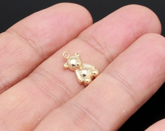 Vergoldete niedliche Bären-Charms, Halsketten-Ohrringe, die Lieferungen machen