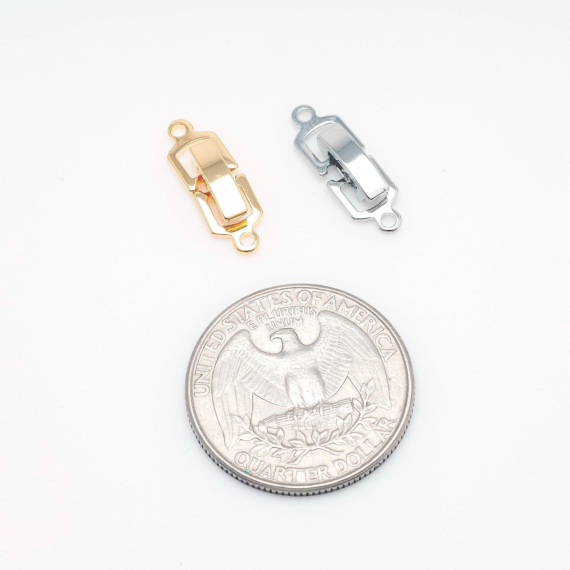 16K Gold Plated Box Clasps, Bracelet/necklace Connectors [e277