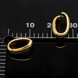 F181-10pcs-Gold Plated-12*8mm Bold Oval Jump Ring-Open Link-3mm Thick Oval Pendant Bail