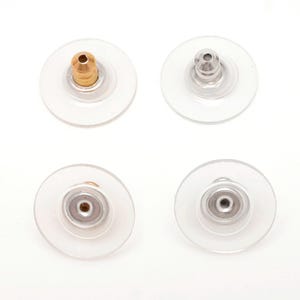 11mm Earring Backs with Pad, Plastic Earnuts, Earring Stoppers, Nickel Free [H1013,H1012-40PCS]
