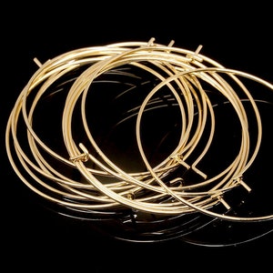 B106-3pairs-Gold Plated-40mm Round Hoop Earrings-Earring component -Ni Free