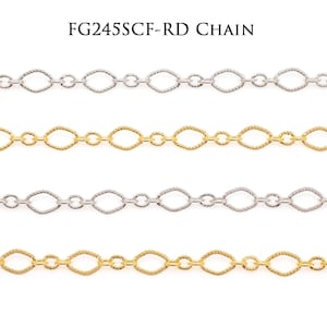FG245SCF-RD Chain, Figaro Chain Necklace, Layered Jewelry Findings [A080,A009-1M]