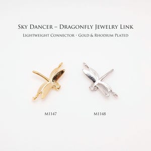 Messing Libellen Verbinder, Gold rhodiniert Schmuck finden Link [M1147, M1148-2 stücke] Bild 1