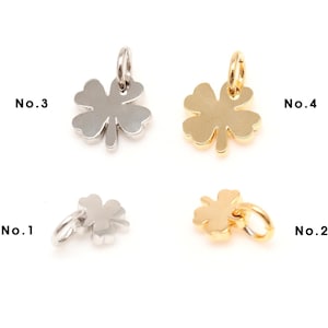 5 mm, 7 mm Fyrklöverberlocker, Elegant Klöverhänge, Smyckestillverkning [H1094-2PCS]
