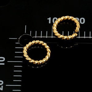 B105-10PCS, 16K Real Gold Plated 1.5*7mm Jump Ring, Open Link