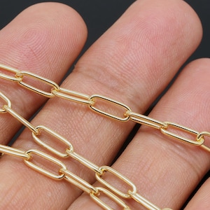 A068-210 LB Chain,4*10mm Gold Plated  Cable Chain,Oval Link Chain 1M,Nickel Free