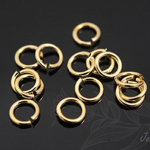 B057-0.7X3mm- 10g- Gold Plated Jump Ring-Open Link