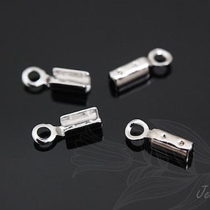 B386-20pcs-Ternary Alloy Plated-Crimp Cord Ends Tip