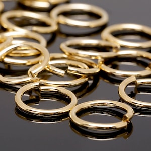 B696-1.2*8mm-10g-Gold Plated Jump Ring-Open Link-Jewelry findings