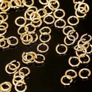 B308-0.5X2mm-10g-Gold Plated Jump Ring-Open Link-Basic Supplies