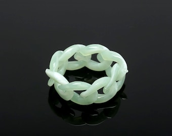 R035-1piece-Formica Chain Ring US Size 6 ~ 6.5-Simple Ring-superposition ring-Bijoux de tous les jours