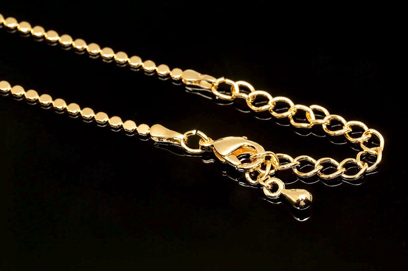 F481piece1.5n DC 1.5mm Dot Chain41cmextender 5 Cm Gold Etsy