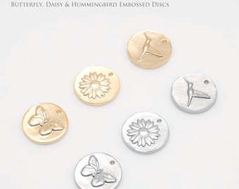 M1099,M1100,M1106,M1108,M1109,M1110-2PCS, Bird Coin Charms, Flower Coin Charms, Butterfly Coin Charms, Medallion Coin Charm