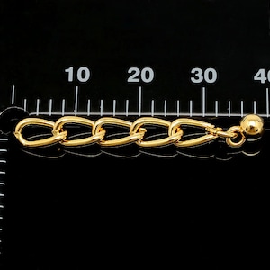 B337-112B 3cm Gold Plated Extension Chain- 10pcs-4mm Ball Bold Extension Chain