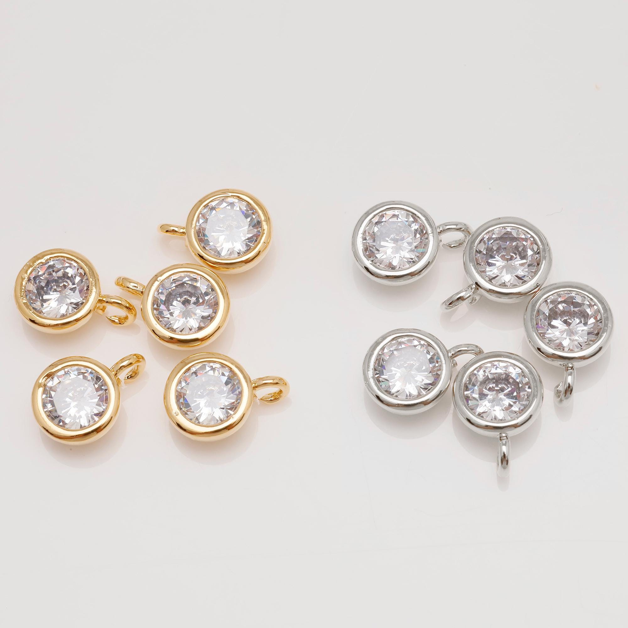 Orecchini A Clip Rotondi YOQUCOL Con Zirconia Cubica 10 Mm – Non Forati, Confezione Regalo, Rosa