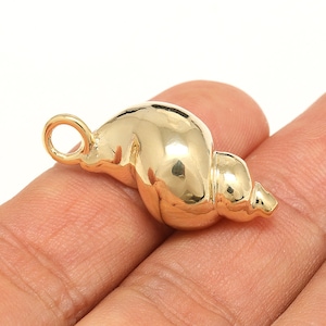 Förgylld mässingssnäcke, nickelfri (32 x 14 mm) [E574-1 st]