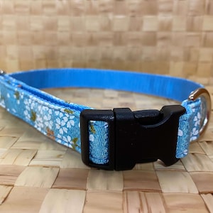Japanese Elegance: Maihime Series Dog Collar in Blue - Inspired by Tradition
