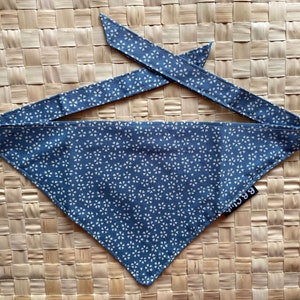 Japanese Small Cherry Blossoms Dog Bandana, Pink Sakura Pattern, Handmade Pet Accessory, Adjustable Dogwear