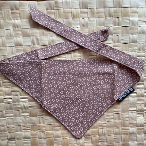 Japanese Small Cherry Blossoms Dog Bandana, Pink Sakura Pattern, Handmade Pet Accessory, Adjustable Dogwear