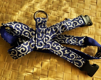 Shiba inu KARAKUSA dog Harness Navy-Blue Color