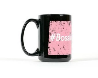 Boss Lady Grind Wrap-around Mug - Black