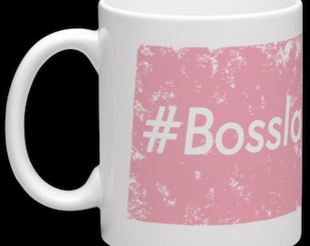 Boss Lady Grind Wrap-around Mug - White
