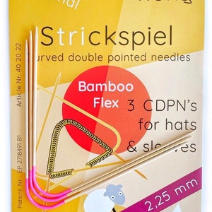 Neko Bamboo Flex XL curved double pointed sock needles 11cm