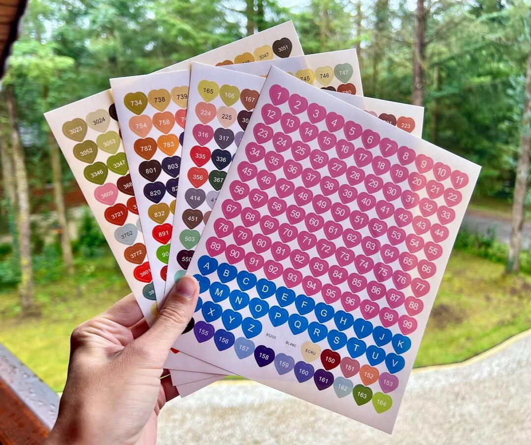Number Stickers - 447 Stickers for Diamond Painting Organizers - Etsy