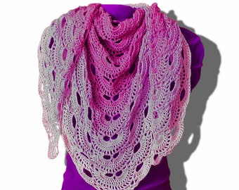Virus shawl crochet pattern PDF & beginner videos