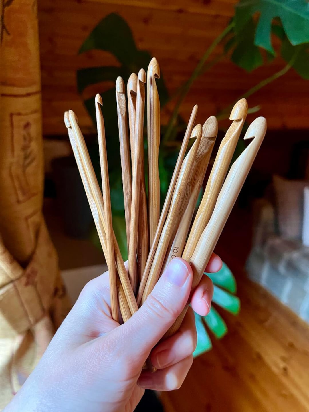 Bamboo Crochet Hook Set (12 Pieces) 3-10mm (US D/3 - N/15) - Etsy