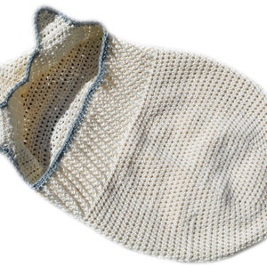 Hooded newborn baby cocoon crochet pattern / tutorial PDF download - Woolpedia®