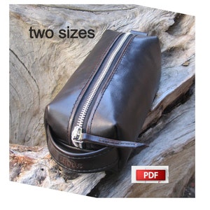 Modèle de trousse de toilette pour homme - modèle de trousse de rasage - pdf de trousse de toilette pour homme - modèle de kit Dopp en cuir - trousse de rasage à faire soi-même - modèle de trousse de toilette pour homme