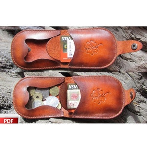 Patrón de monedero de herradura en PDF - Patrón de monedero de cuero DIY - Patrón de portamonedas de herradura - Patrón de monedero - Portamonedas de herradura