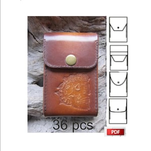 Spielkarten Etui Muster- Karten-Deck-Case pdf-Leder Kartenetui pdf-Card Deck Case Template-Etui für Spielkarten 36 Stück