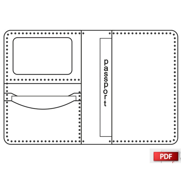 Passport Cover Pdf -Passport Wallet Template - Leather Passport Case Pattern - Passport Cover Pdf