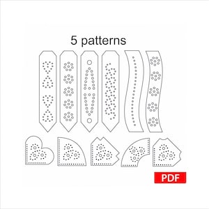 lederen bladwijzerpatroon voor lezer - minihoekpaginamarkeringen voor lezers - hoekmarkeringen voor boeken - pdf-sjabloon voor lezers