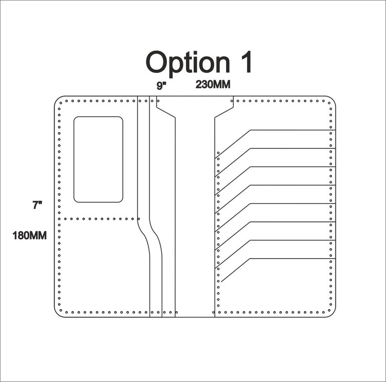 PDF Business Wallet Template Leather Clutch Wallet Long Etsy
