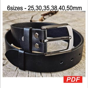 Leather Belt Pattern PDF – DIY Template for Belts (Digital Download)