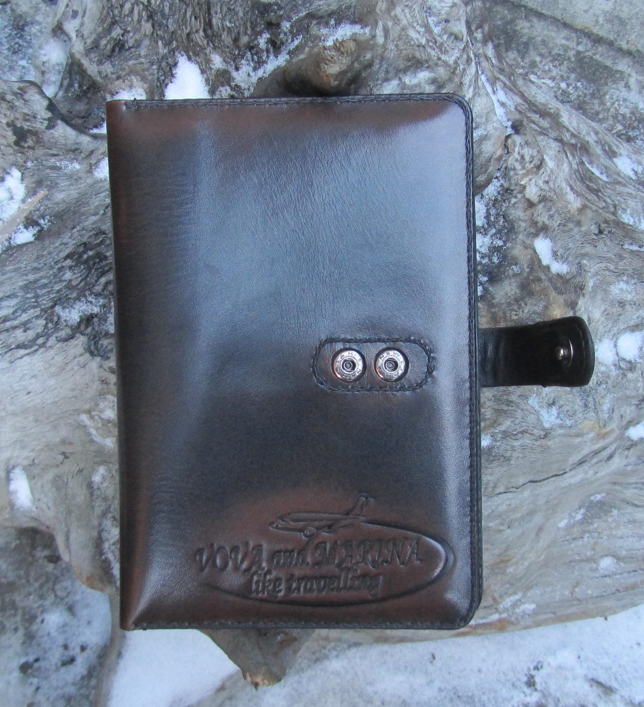 Leather travel wallet for 2 passports. Family passport holder. Etsy