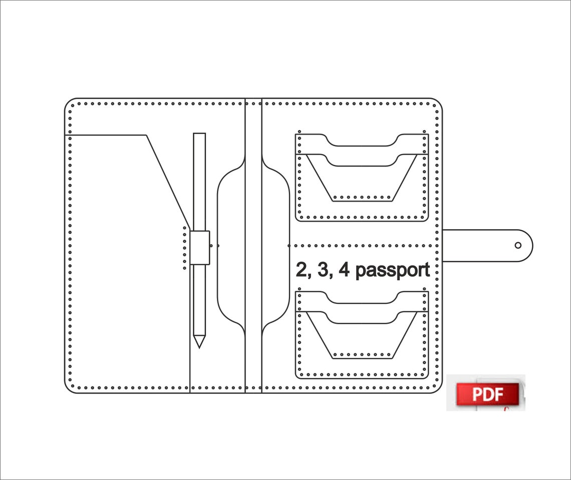 Family Passport Wallet Pattern passport Wallet Patternpdf Etsy