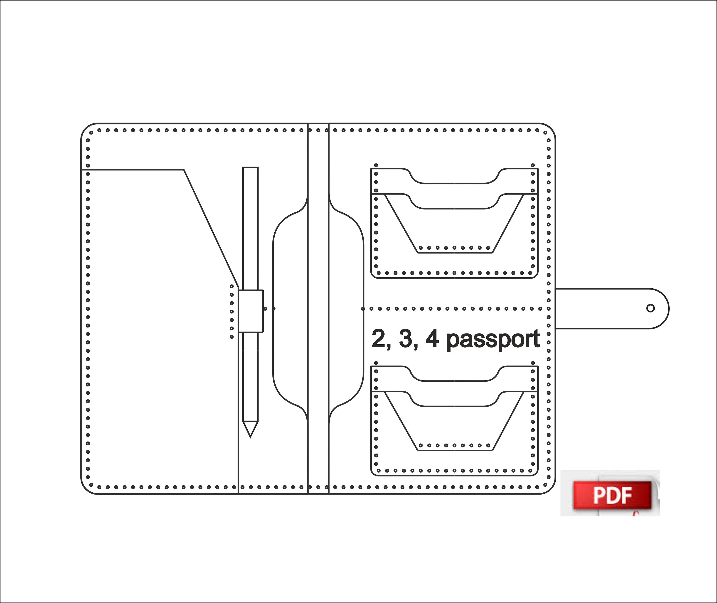 Family Passport Wallet Pattern passport Wallet Pattern PDF Etsy