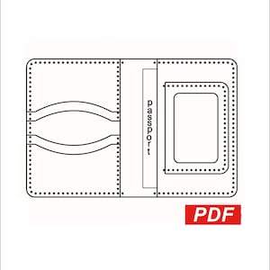 Leather Passport Wallet PDF Pattern – Card Holder Template