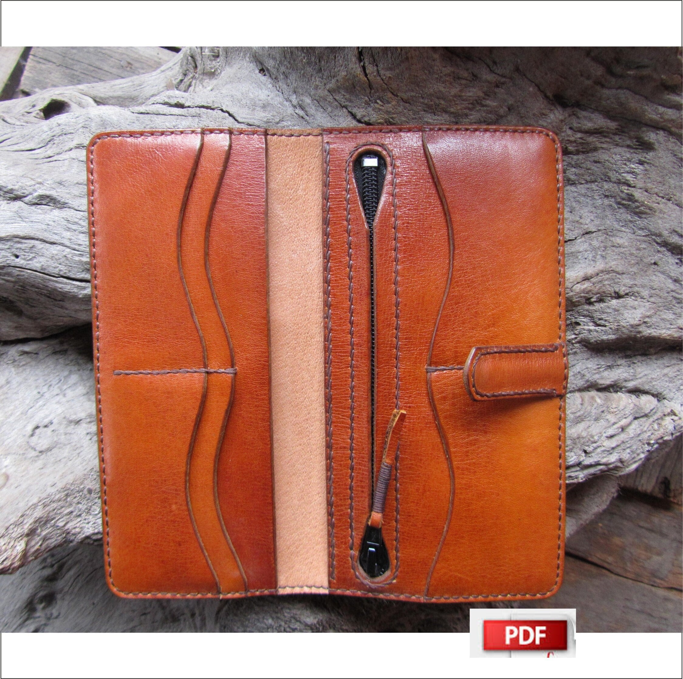 Long Wallet PDF Patternwallet Clutch Patternbusiness Wallet Etsy