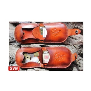 Hufeisen Geldbörse Muster SVG - DIY Leder Geldbörse Vorlage