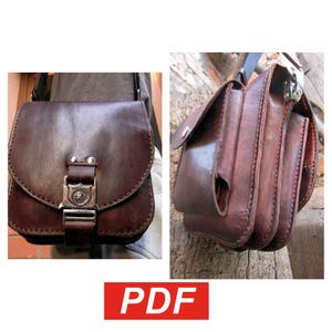 Leather Crossbody Bag Pattern Men - Crossbody Bag Project -Men&#39;s Leather Messenger Bag Pattern -Crossbody Bag PDF -DIY Messenger Bag Pattern
