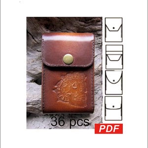 Plantilla para estuche de cuero para cartas – Patrón para tarjetero (PDF)