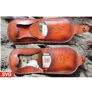 SVG Hufeisen Geldbörse Muster -DIY Leder Geldbörse Muster - Hufeisen Münzhalter Muster -Münze Geldbörse Muster - Hufeisen Münzhalter