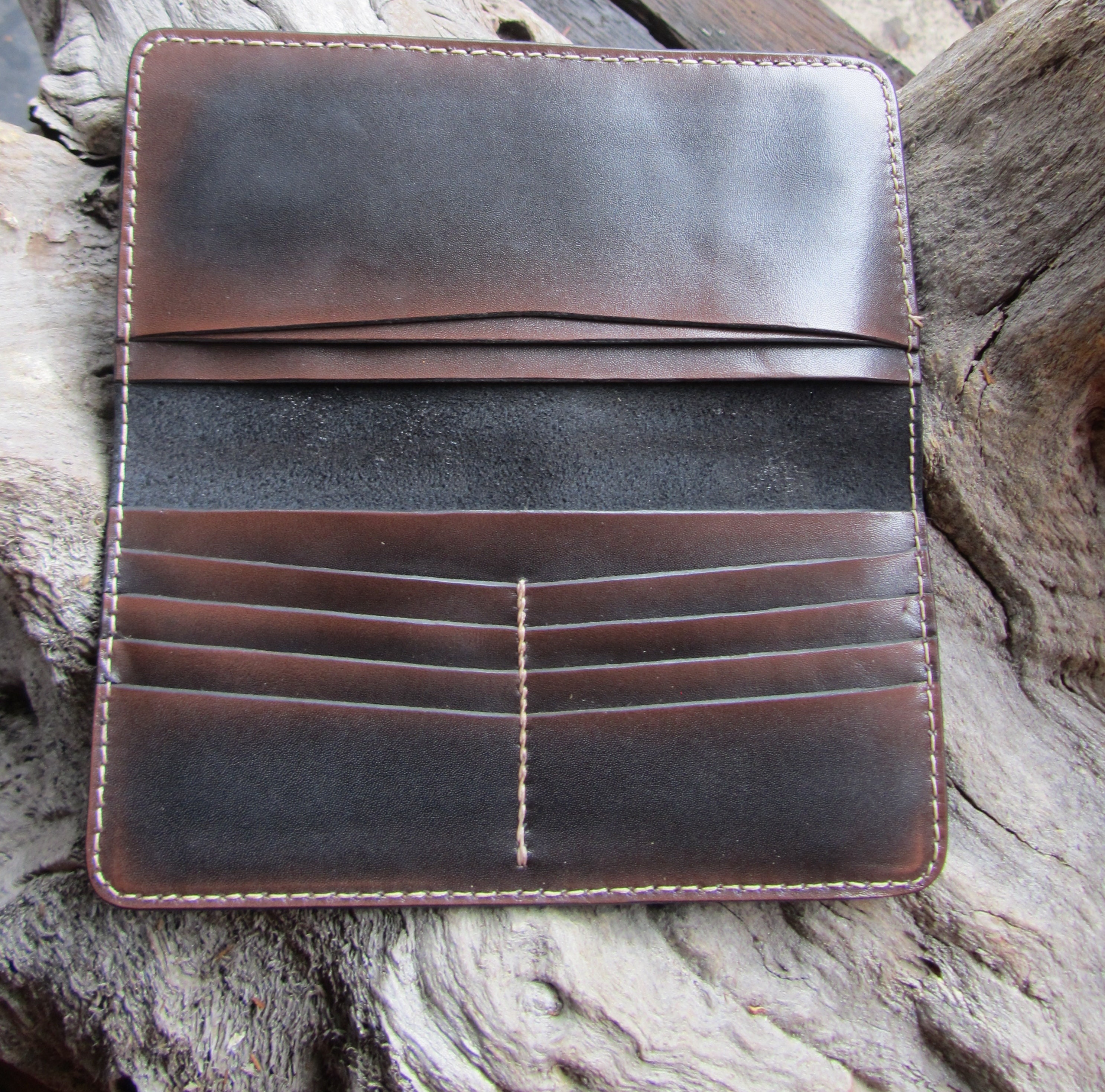 Long leather wallet for mens. Mens Vertical Wallet. Men's | Etsy