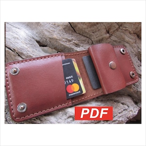 Patrón de billetera minimalista-Patrón de billetera delgada pdf-Patrón de billetera simple-Plantilla de billetera pequeña de cuero-Patrón de billetera de cuero pdf-Patrón de tarjetero de cuero