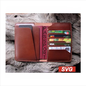 Leather Passport Cover SVG Pattern – DIY Travel Case Template